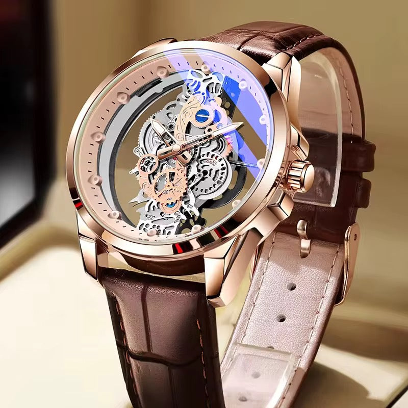 🕰️ Montre Squelette Electro-Mécanique – Élégance & Précision 🔥
