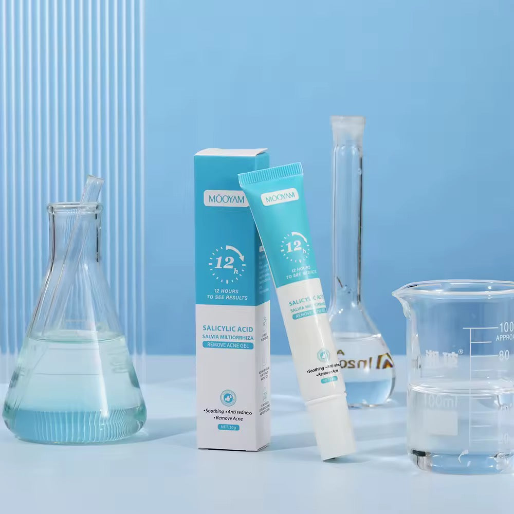 Gel Anti-Acné MOOYAM – Acide Salicylique & Salvia Miltiorrhiza | Résultats visibles en 12h