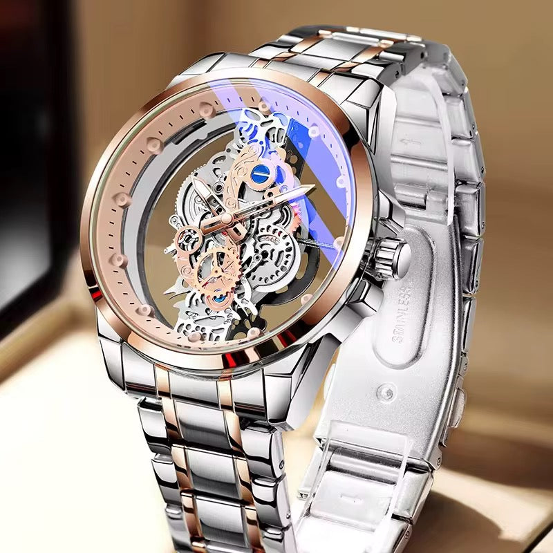 🕰️ Montre Squelette Electro-Mécanique – Élégance & Précision 🔥